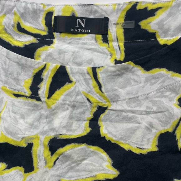 NATORI Misty Floral Cotton
Boatneck Black and White Dress - Picture 4 of 8